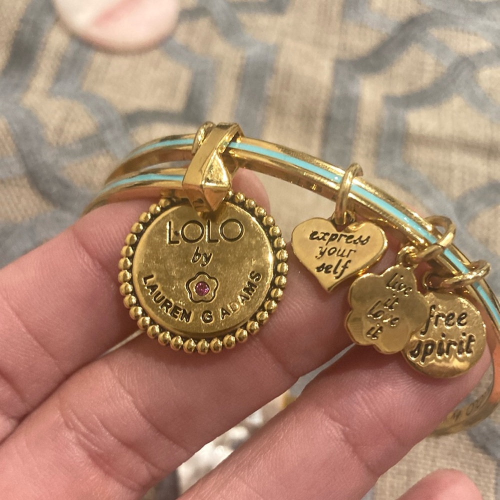 Lauren Adam’s Gold Charm Bracelet with Swarovski Elements